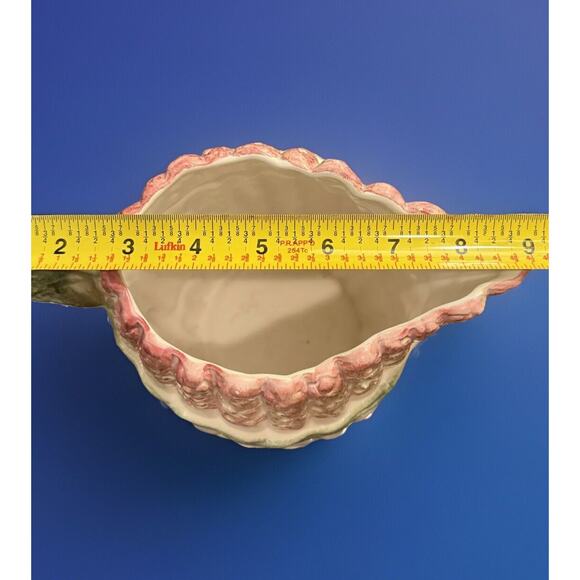 Vintage CB Pitcher Asparagus Shaped Italian Majolica Vase Signed 8" Cottagecore - Picture 10 of 13